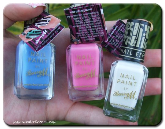 their Instant Nail Effects to join the black one - pink, blue and white