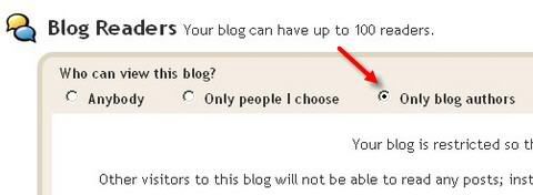 Restrict Blog viewing Permissions