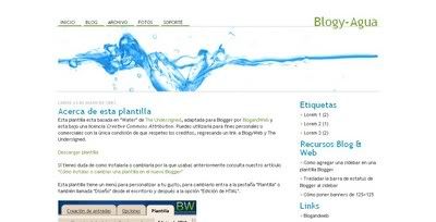 Agua Blogger Template from Blog and Web