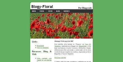 Floral Blogger Template from Blog and Web