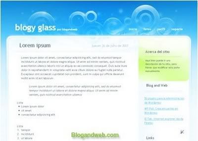 Blogy Glass Blogger Template from Blog and Web