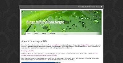 Minimalista Negro Blogger Template from Blog and Web