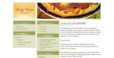 Pizza Blogger Template from Blog and Web