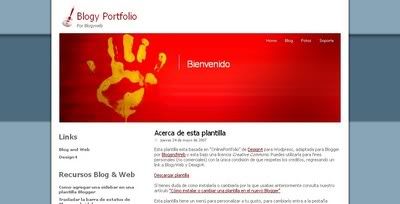 Portfolio Blogger Template from Blog and Web