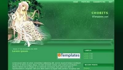 Chobits Blogger Template from SkinCorner