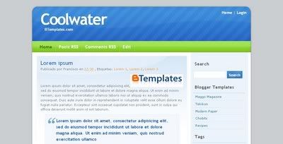 Coolwater Blogger Template from Blog and Web