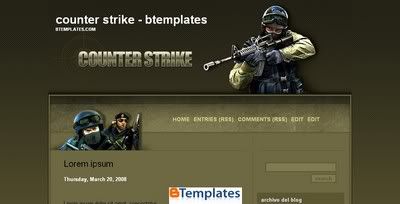 Counter Strike Blogger Template from El blog de Lui