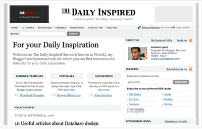 Daily Inspired Blogger Template