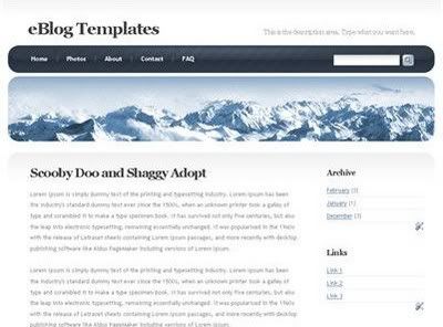 Frozen Age Blogger Template from eblog templates