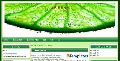 GreenA1 Blogger Template from Templates para voce