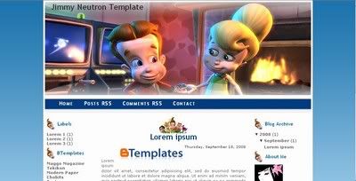 Jimmy Neutron Blogger Template from Geshan Manandhar