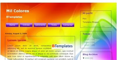 Mil Colores Blogger Template from Blogs made in spain