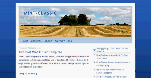 Mint-Classic Blogger Template from MintBlogger
