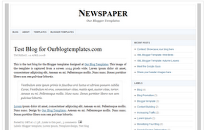 Newspaper Blogger Template