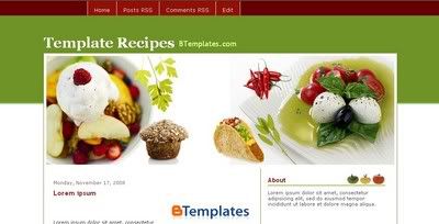 Recipes Blogger Template from Emporium Digital