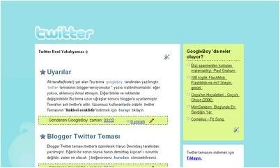 Twitter Theme Blogger Template from GusuBlogger