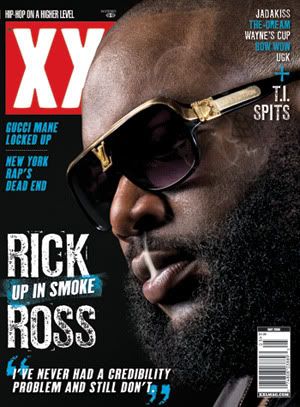 Rick Ross' fake louis vuitton sunglasses on the cover of xxl magazine