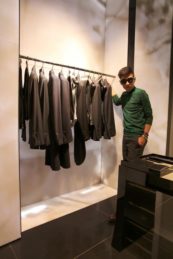Bryanboy at Giorgio Armani Via Montenapoleone