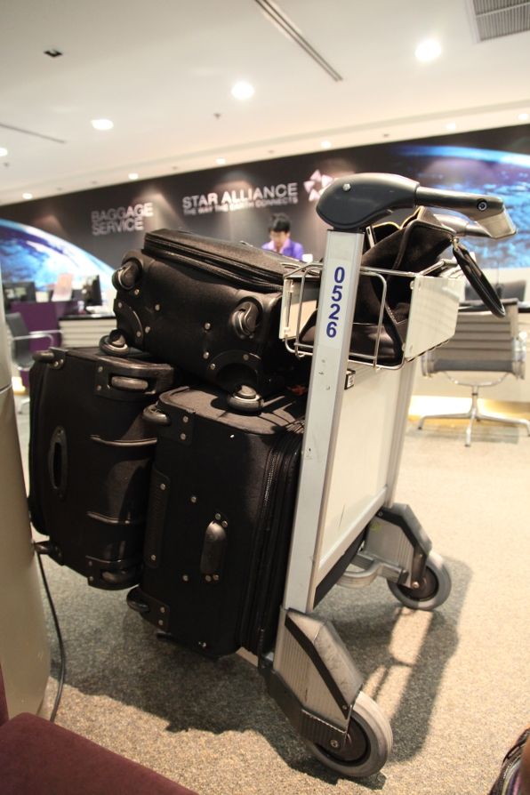 Bryanboy's black suitcases