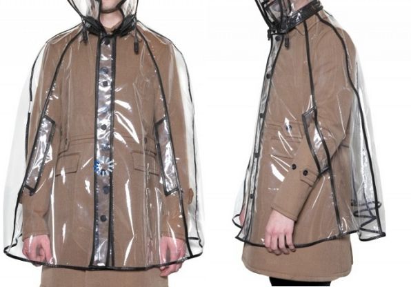Burberry Prorsum transparent rain coat