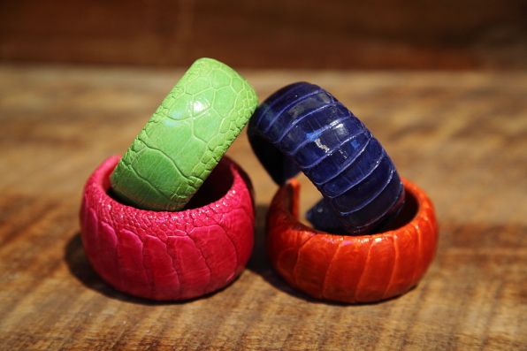 Ostrich cuff bracelets by Dannijo spring/summer 2012