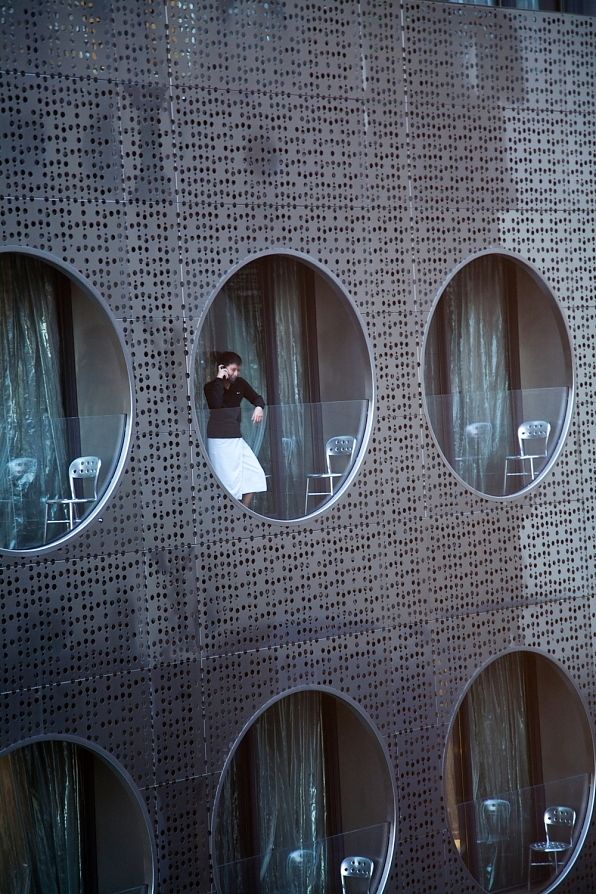 Bryanboy at the balcony of Dream Downtown Hotel New York