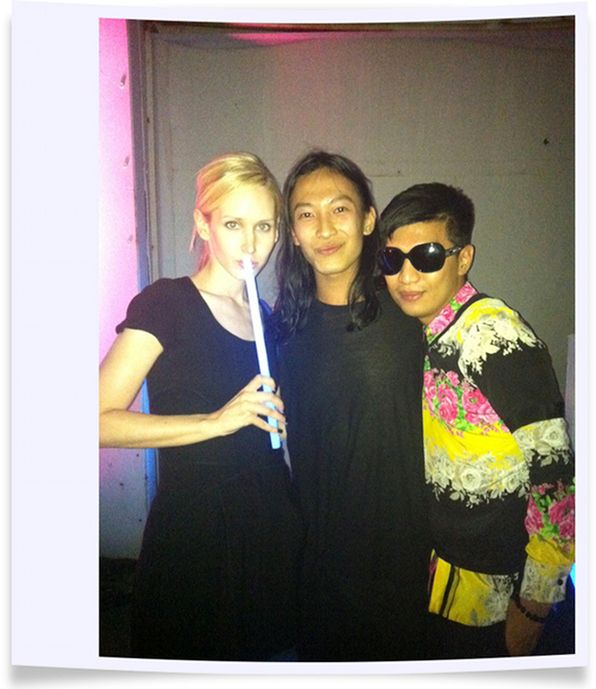 Jane Keltner de Valle, Alexander Wang, Bryanboy at Alexander Wang's Frat-themed after party