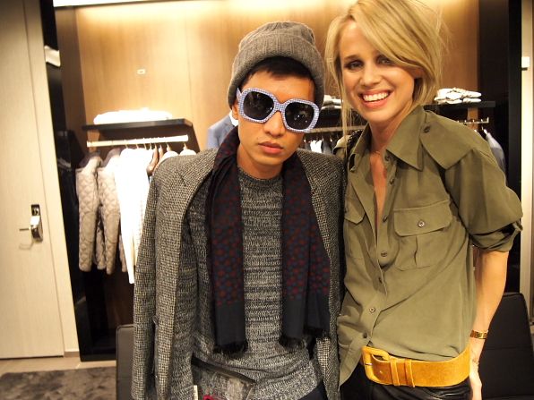 Bryanboy and Elin Kling at Hugo Boss flagship store opening, Stockholm