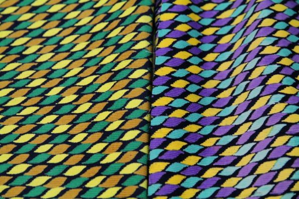 two types of printed Indian cotton fabric
