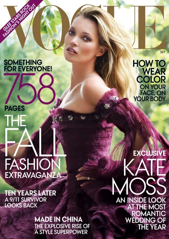 Kate Moss Vogue USA September 2011 issue cover