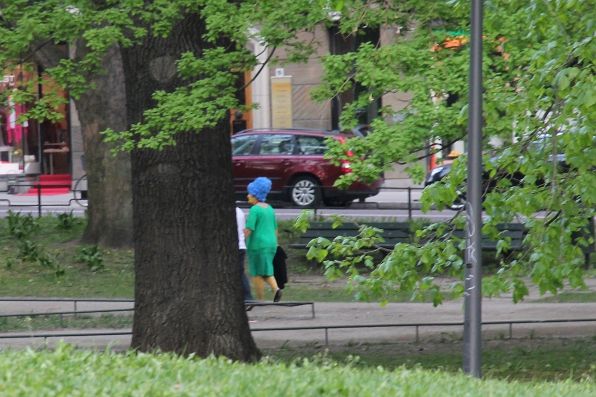 Real life Marge Simpson<br />
at Humlegården, Stockholm