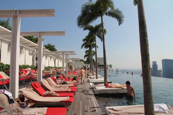 Marina Bay Sands hotel Singapore swimming pool