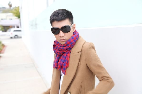 Bryanboy wearing a spring summer 2012 Louis Vuitton Masai scarf