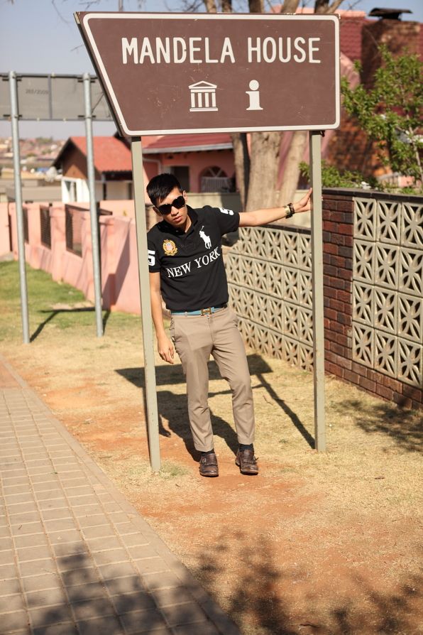 Bryanboy at Nelson Mandela's House in Soweto, South Africa