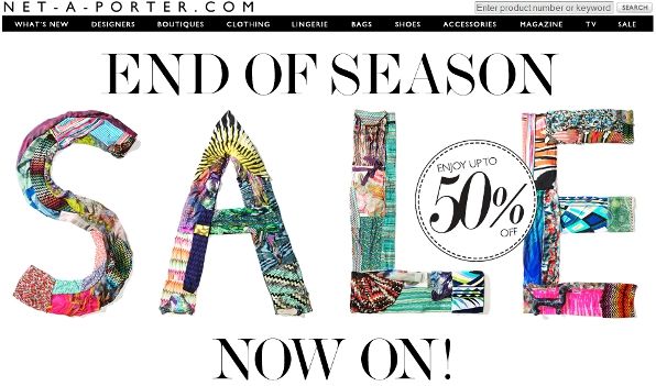 Netaporter Spring Summer 2011 Sale