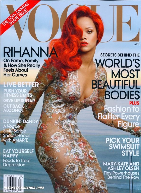 rihanna 2011 april. Rihanna Vogue USA Cover April