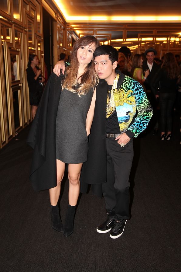 Rumi Neely and Bryanboy at Versace for H&M launch event