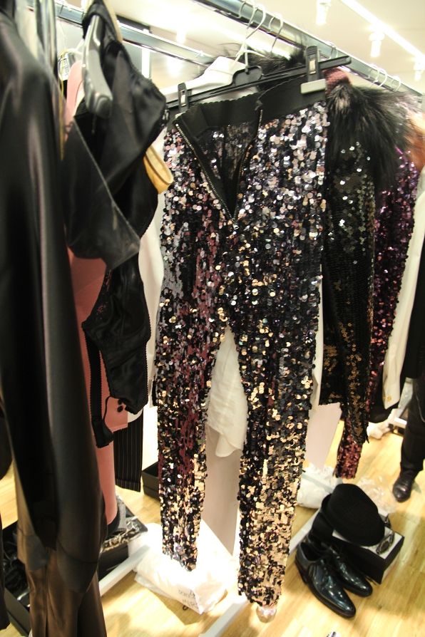 Silver Dolce & Gabbana sequined leggings from fall/winter 2011 collection