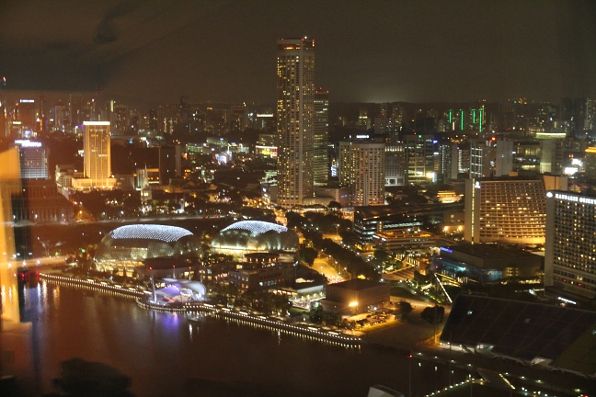 Singapore skyline at night