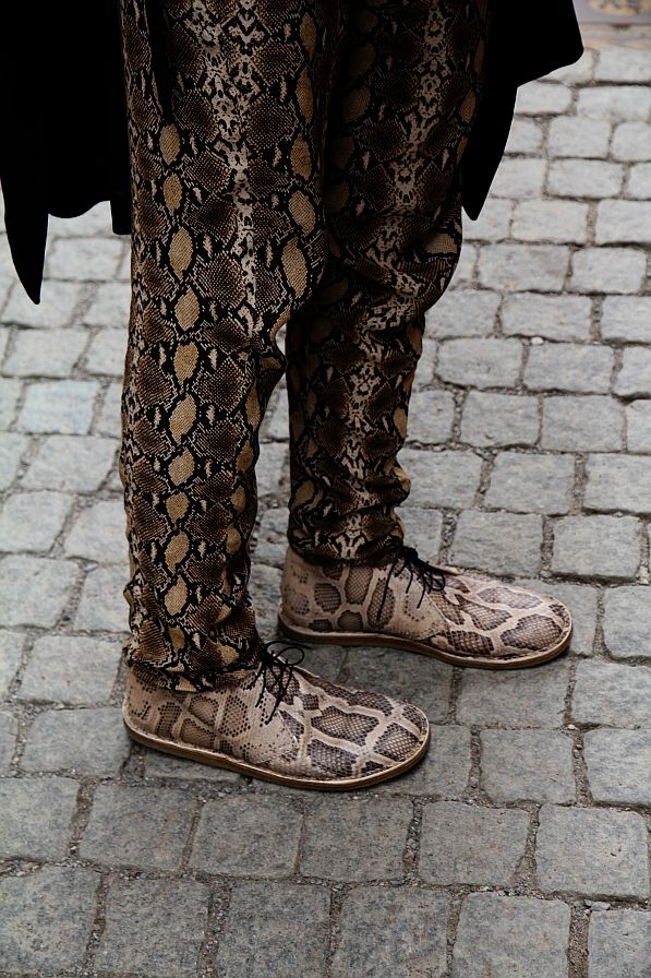 Acne snakeskin Desert boots