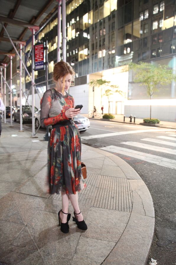 Stephanie LaCava in Dolce & Gabbana dress