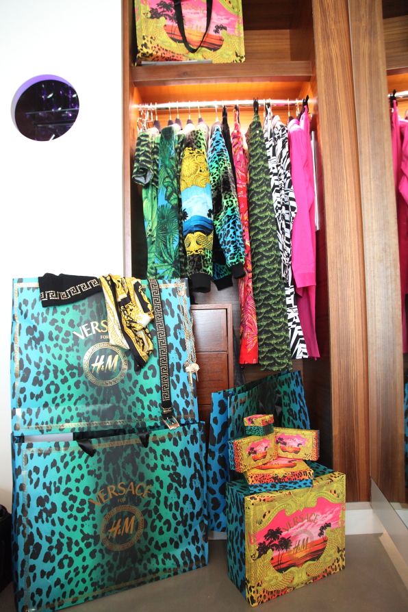 Bryanboy's Versace x H&M collection inside the closet