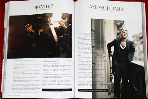 Bryanboy wearing Pringle of Scotland x 10 Magazine