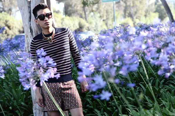 Bryanboy wearing a Mawi necklace