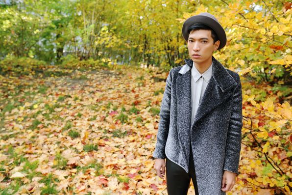 Bryanboy wearing his boyfriend's hat