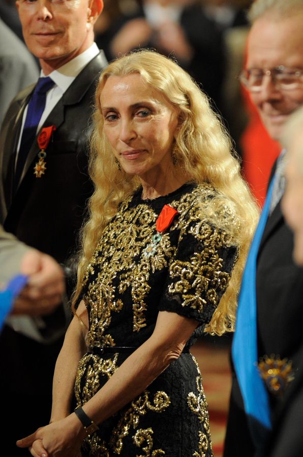 Franca Sozzani in Dolce & Gabbana dress