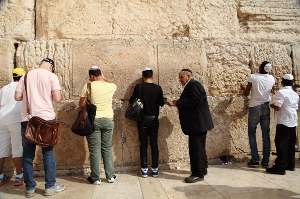 Bryanboy praying at the Western Wall, Jerusalem