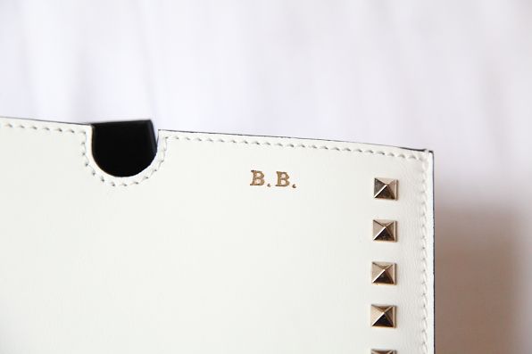 BB initials on Valentino iPad case