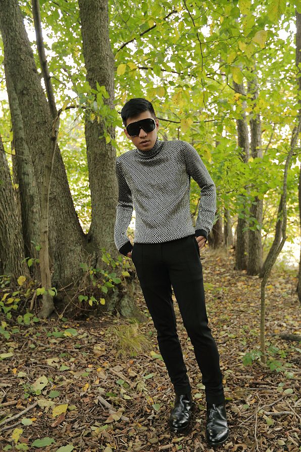 Bryanboy in Versace fall/winter 2012 womenswear