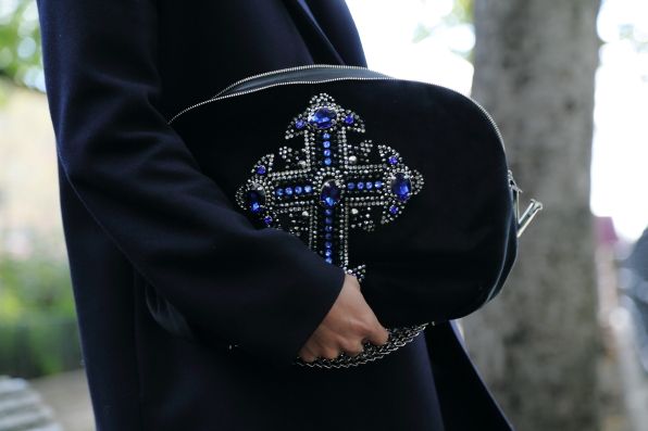 Versace embellished cross pouch from fall winter 2012 collection